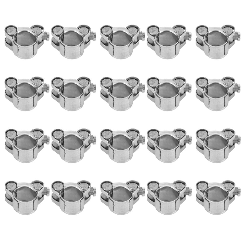 Saluaqui 20-Piece Stainless Steel Hose Clamp Set, 20–22 mm