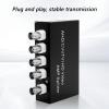 YPBEW 1-in-4-Out Video Distributor, 1-Channel-to-2-Channel Splitter for Split Visual Display in Surveillance Applications, CCTV Video Distributor Box view 3