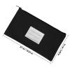 KICHOUSE Black PU Leather Zipper Organizer for Cash and Documents, Portable Money Bag for Office view 2