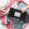 KICHOUSE Black PU Leather Zipper Organizer for Cash and Documents, Portable Money Bag for Office view 4