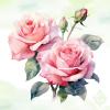 20 Floral Napkins with Delicate Rose Design view 1