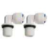 2-Pack 1/4 Inch Elbow Fittings with 12 mm Thread for Water Treatment Systems view 1