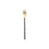 Rice - Melamine Latte Spoon - You Had Me at Hello - Brown/Blue Striped view 1