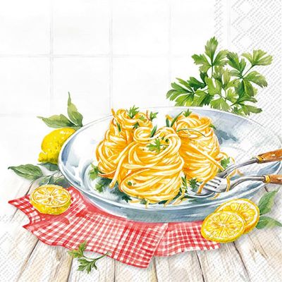 20 Spaghetti with Lemon Paper Napkins