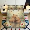 3D Capybara Fitted Sheet, Microfiber, Deep Pocket, 120 x 200 x 25 cm view 1