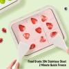 Naroote Rolled Ice Cream Maker, DIY Stainless Steel Ice Cream Roll Tray with 2 Scrapers view 4