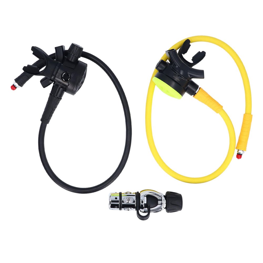 Leftwei Diving Regulator Set, Premium Stainless Steel and Silicone, Adjustable Breathing Control Valve, for Deep Diving and BCDs