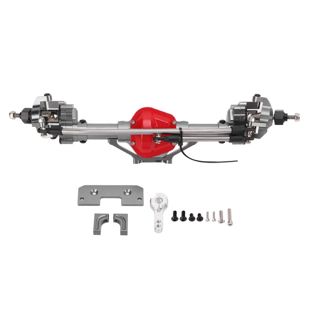 Metal RC Car Front Portal Axle Set, Durable Climbing and Off-Road Accessory for Axial SCX10 1/10 RC Crawler (Color)