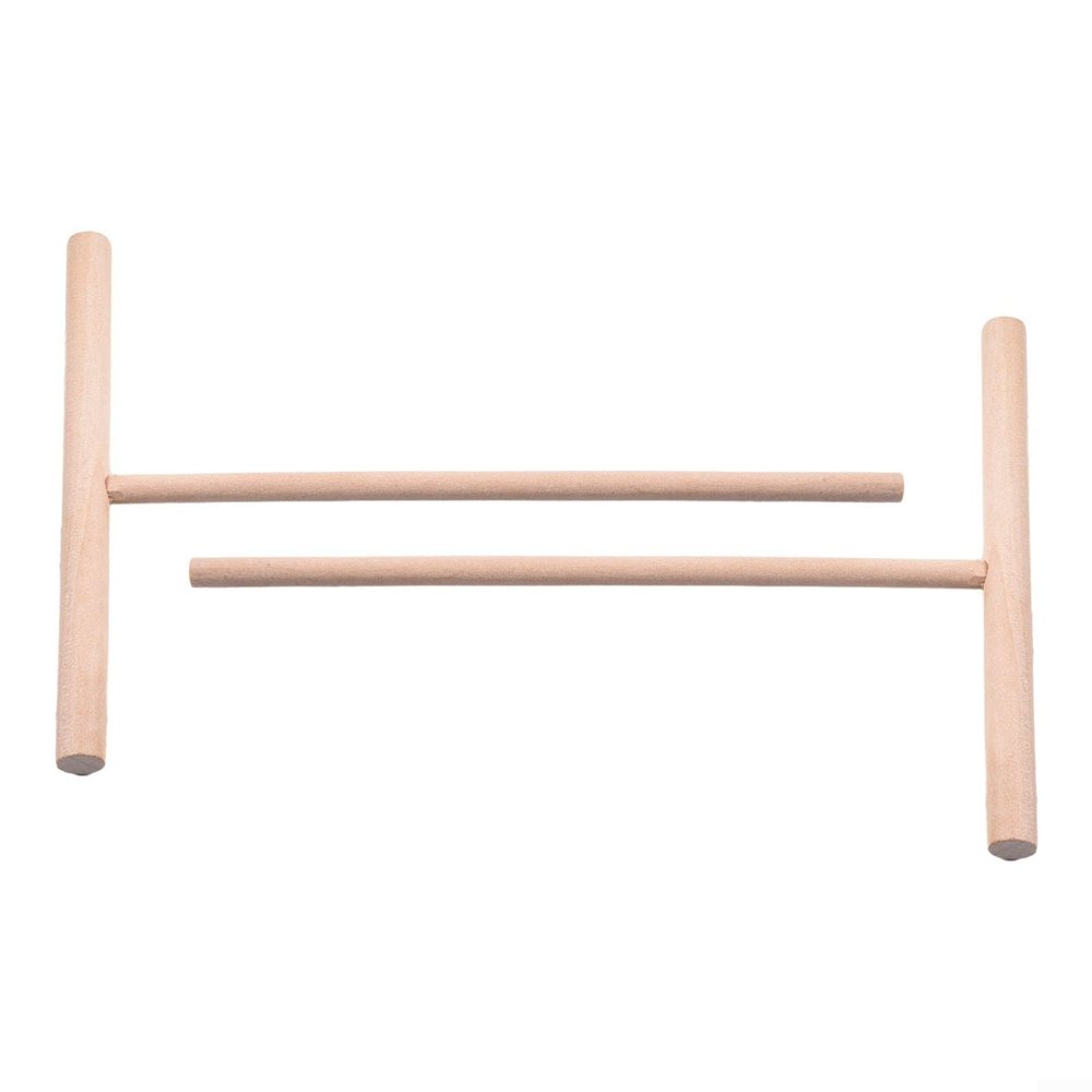 Wooden Pancake Batter Spreader, T-Shape, 16 cm, Round, 2 Pieces