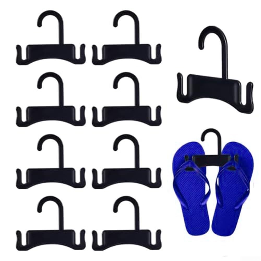 Flip-Flop Hangers, Space-Saving Plastic Sandal Holders, Organizer, 10 Pack