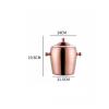 ETUELNOPT Champagne, Wine & Beer Cooler, Double-Wall Stainless Steel Champagne Ice Bucket with Handle, 1.2 L, for Bar Parties view 2