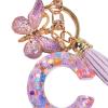 Yunmeryker Letter Keychain, Butterfly Key Ring and Bag Charm view 3