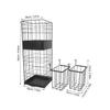 VALICLUD Wrought-Iron Umbrella Stand with Hooks and Drip Tray view 2