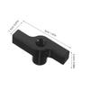 VALICLUD 2-Piece Black Aluminum Alloy T-Knob Wing Nuts for Stage Lighting view 2