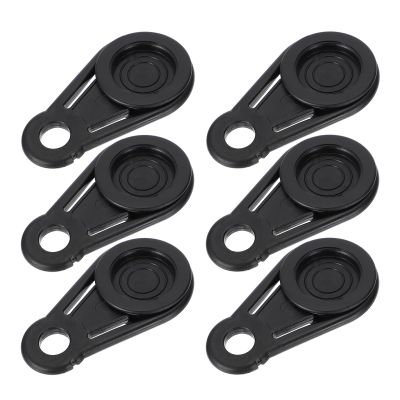 ROMISBABA Tent Awning Tarp Clips, 10-Pack, Black