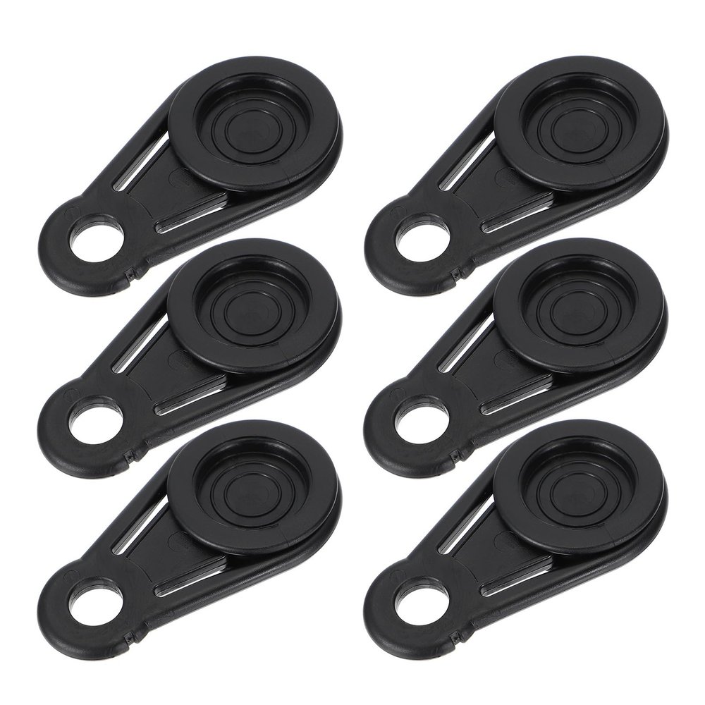 ROMISBABA Tent Awning Tarp Clips, 10-Pack, Black