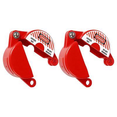 MOBUTOFU 2-Piece Red ABS Valve Lockout Discs
