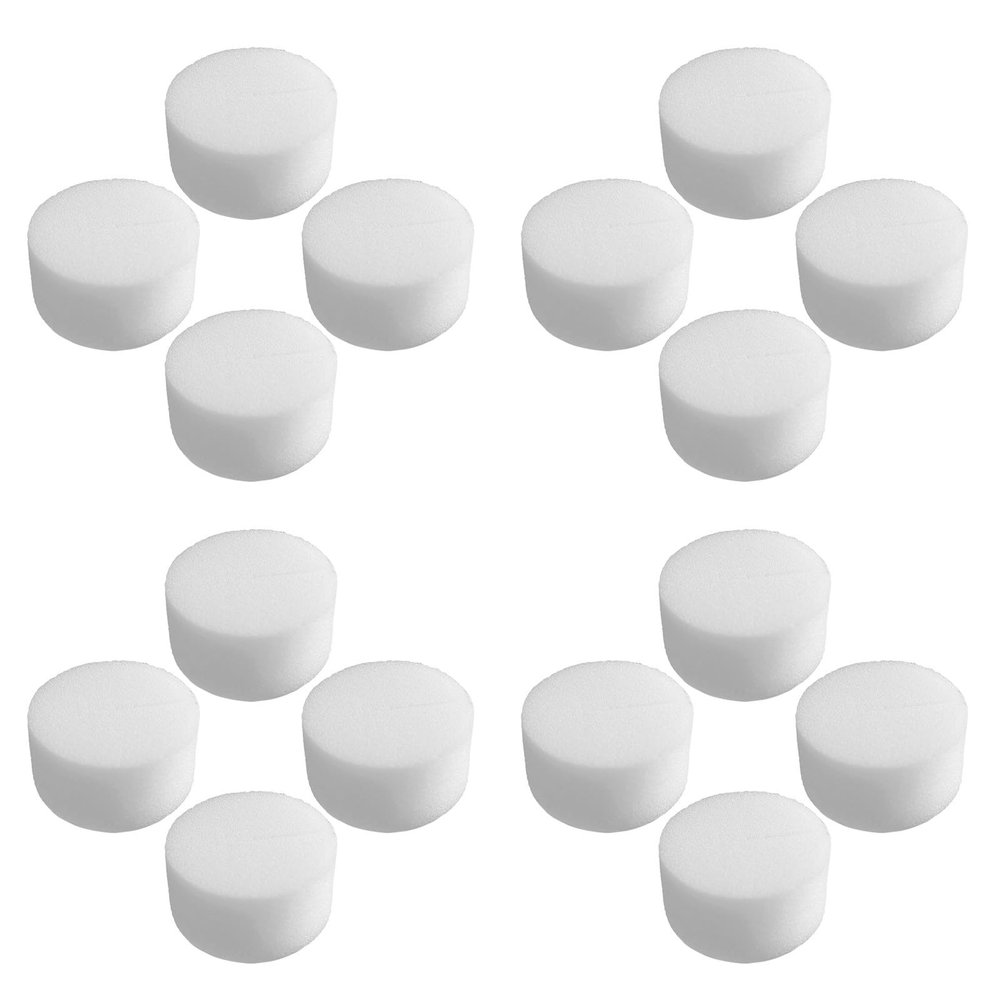 PACKOVE 50-Piece 60 mm White Hydroponic Sponges for Soilless Seedling and Root Vegetable Cultivation