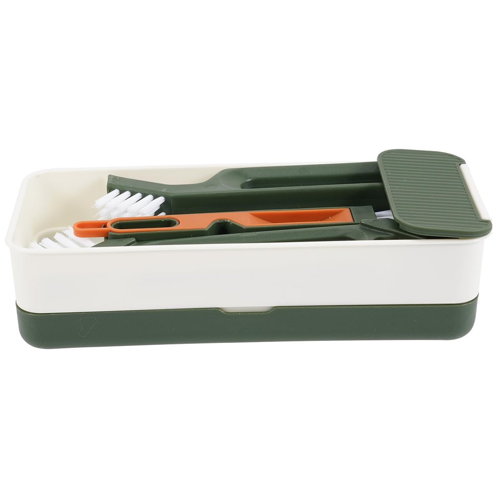 Plastic Crevice Cleaning Brush Set for Door Tracks and Drawers