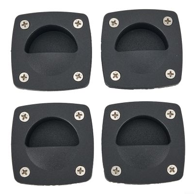 Black Nylon Handles for Boats | Yachts & Cabins | Saltwater Resistant (4 Pack)