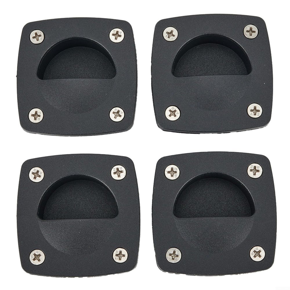 Black Nylon Handles for Boats | Yachts & Cabins | Saltwater Resistant (4 Pack)