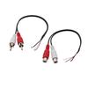 RCA Plug/Socket to Bare Wire Audio Speaker Cable, 20 cm (1 Male, 1 Female) view 1