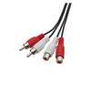 RCA Plug/Socket to Bare Wire Audio Speaker Cable, 20 cm (1 Male, 1 Female) view 3