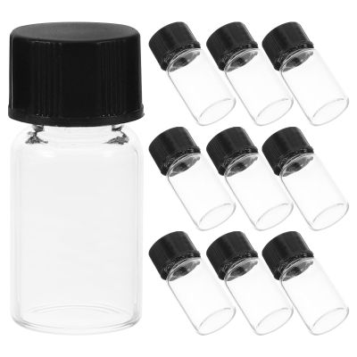 LIFKOME 10-Piece Small Clear Glass Sample Vials with Screw Caps
