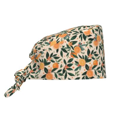 Citrus Orange Work Cap with Sweatband, Unisex Bandana Cap for Tennis and Workouts