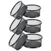 GLEAVI Paper Clip Holder, Elegant Organizer, 6-Piece Set, Black Iron Mesh view 1