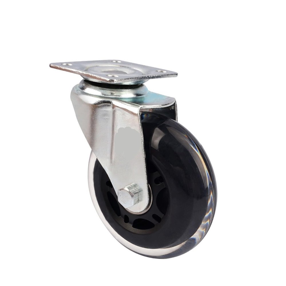 OAMSCEYKW 1 pc. 3-Inch Transparent Polyurethane Caster Wheel for Furniture and Office