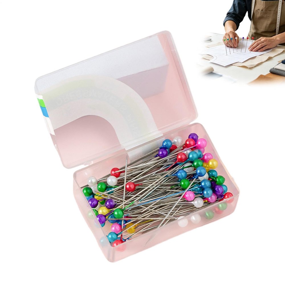 Stainless Steel Straight Pins with Colored Heads
