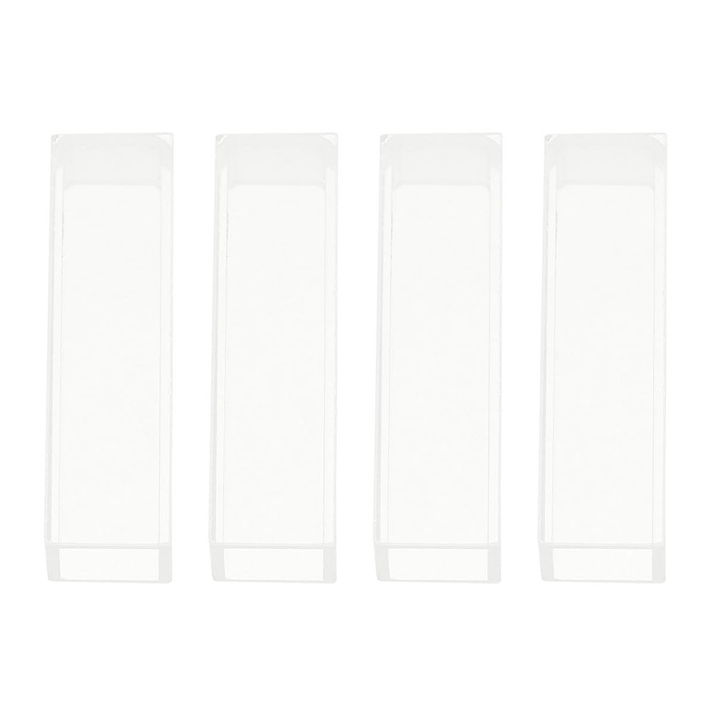 Glass Cuvettes, 4 Pieces, 10 mm Path Length for Spectral Analysis