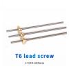 304 Stainless Steel T6 Trapezoidal Lead Screw, 6 mm Diameter, 100–550 mm, 1/2/4/6 mm Lead, with Brass Nut view 2