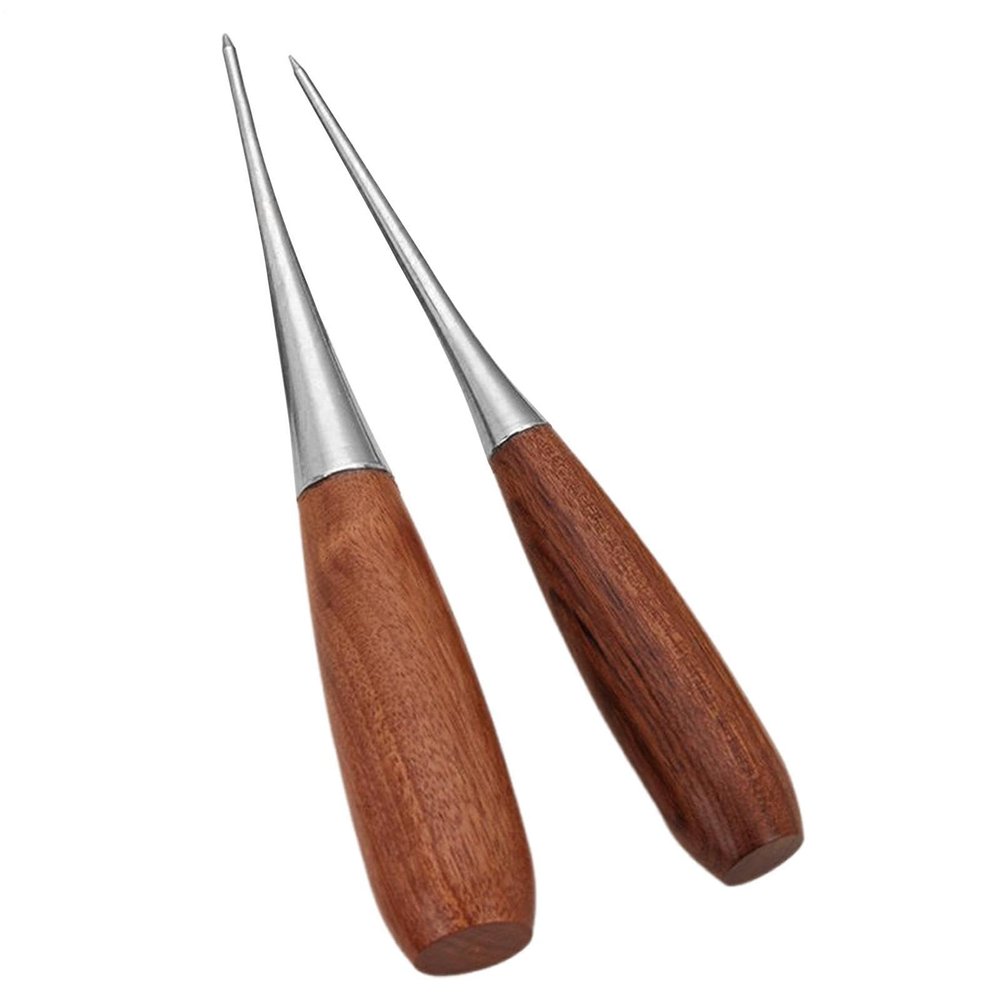 Leather Awl: Punch Tool with Wooden Handle