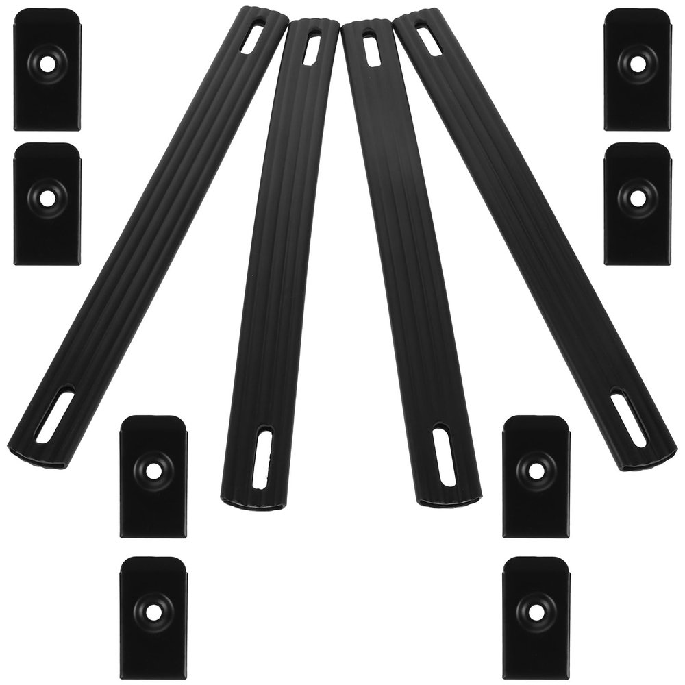 OSALADI Speaker Handles, Comfortable Black PVC and Iron, 4-Pack