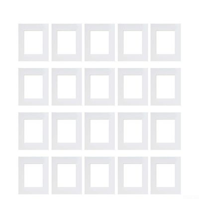20-Count White Mat Board Set for Frames