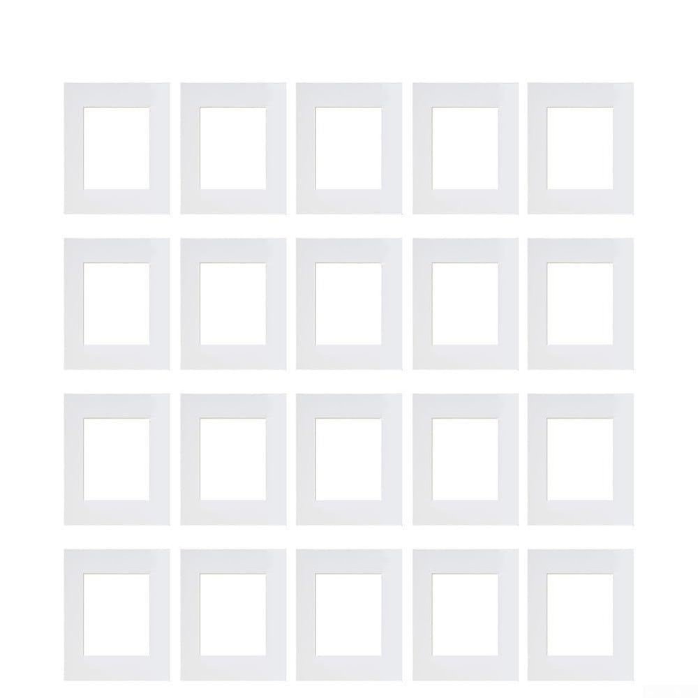 20-Count White Mat Board Set for Frames