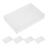 Generic Cassette Storage Boxes, 5-Pack, Transparent Plastic Cases, Dustproof, Stackable Design, 30-Micron Material view 1