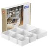 Rotho WOP Drawer Organizer Storage Bins, 8-Piece Set, Stackable, White view 1