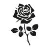 Decorative Toilet Lid Sticker with Floral Pattern view 1