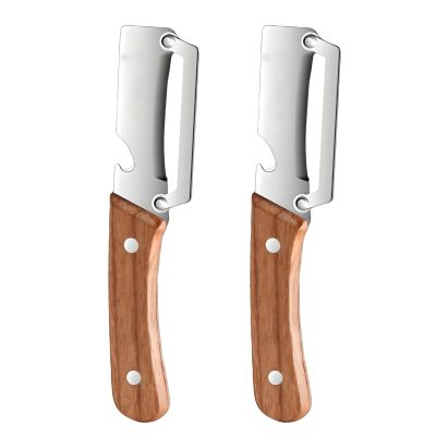 Stainless Steel Vegetable Peelers with Bottle Opener, 2-in-1 Julienne Cutter & Peeler for Fruits & Vegetables (2-Pack) (A)