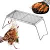 Portable Folding Grill Stand, 47.7 cm Metal Cooking Rack view 1