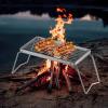 Portable Folding Grill Stand, 47.7 cm Metal Cooking Rack view 2