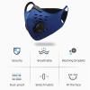 Unisex Adjustable Washable Protective Face Coverings with Carbon Breathing Valves for Sports view 2