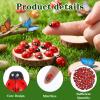 HJZHII 100 Pcs Mini Ladybug Wood view 3