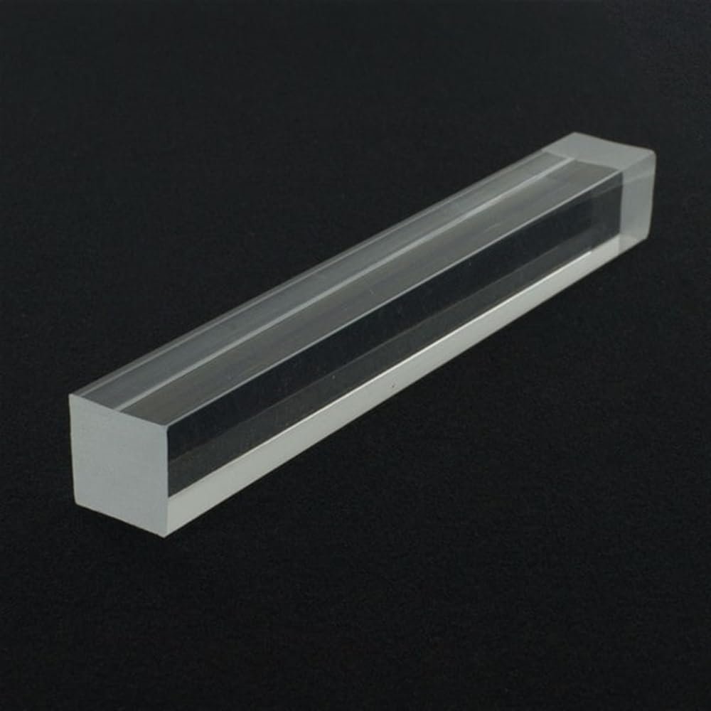 Transparent Square Acrylic Rod, PMMA Rod, Multiple Sizes (3 mm × 3 mm × 200 mm)