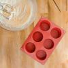 6 Grid Round Silicone Baking Mold view 2