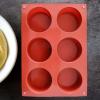 6 Grid Round Silicone Baking Mold view 3