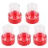 TEHAUX Red Plastic Stamp Storage Box with Seal Closure view 1